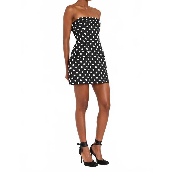 NEW AMANDA UPRICHARD lucienne skort romper dress in polka dot